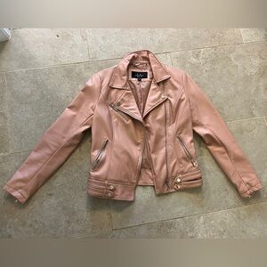 LA Coalition Pink Fake Leather Womens Jacket